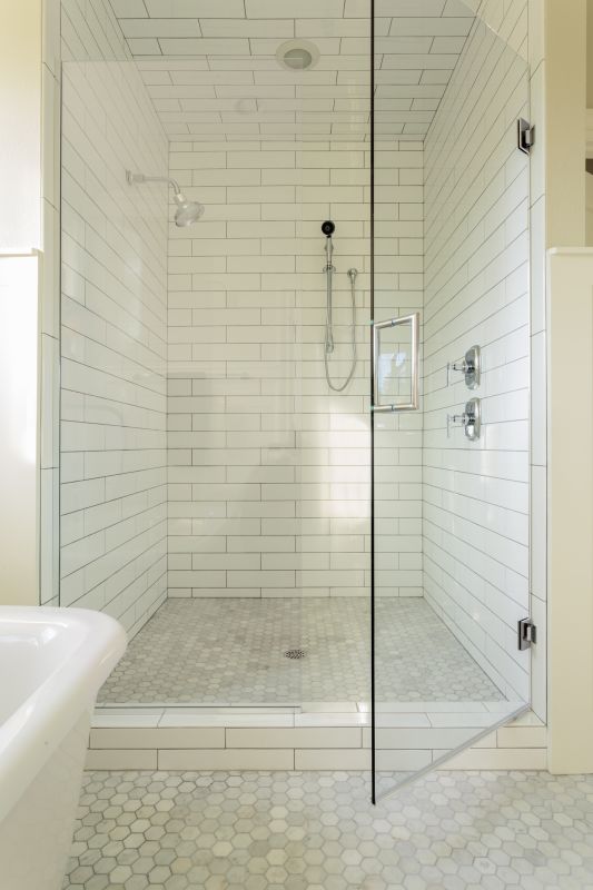 Modern Shower with Glass Panel